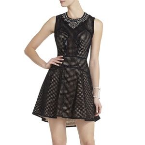 BCBG Maxazria SERINA Jeweled EYELET DRESS Sz 6